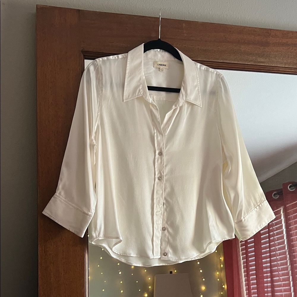 Women's Cream Button Down Shirt